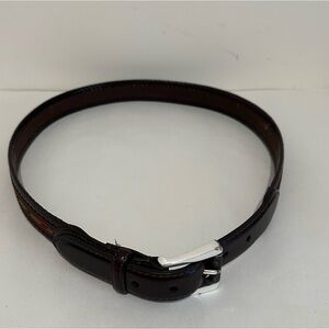 Orvis Size 38 Genuine Leather Western Theme Brown Belt Cowboy